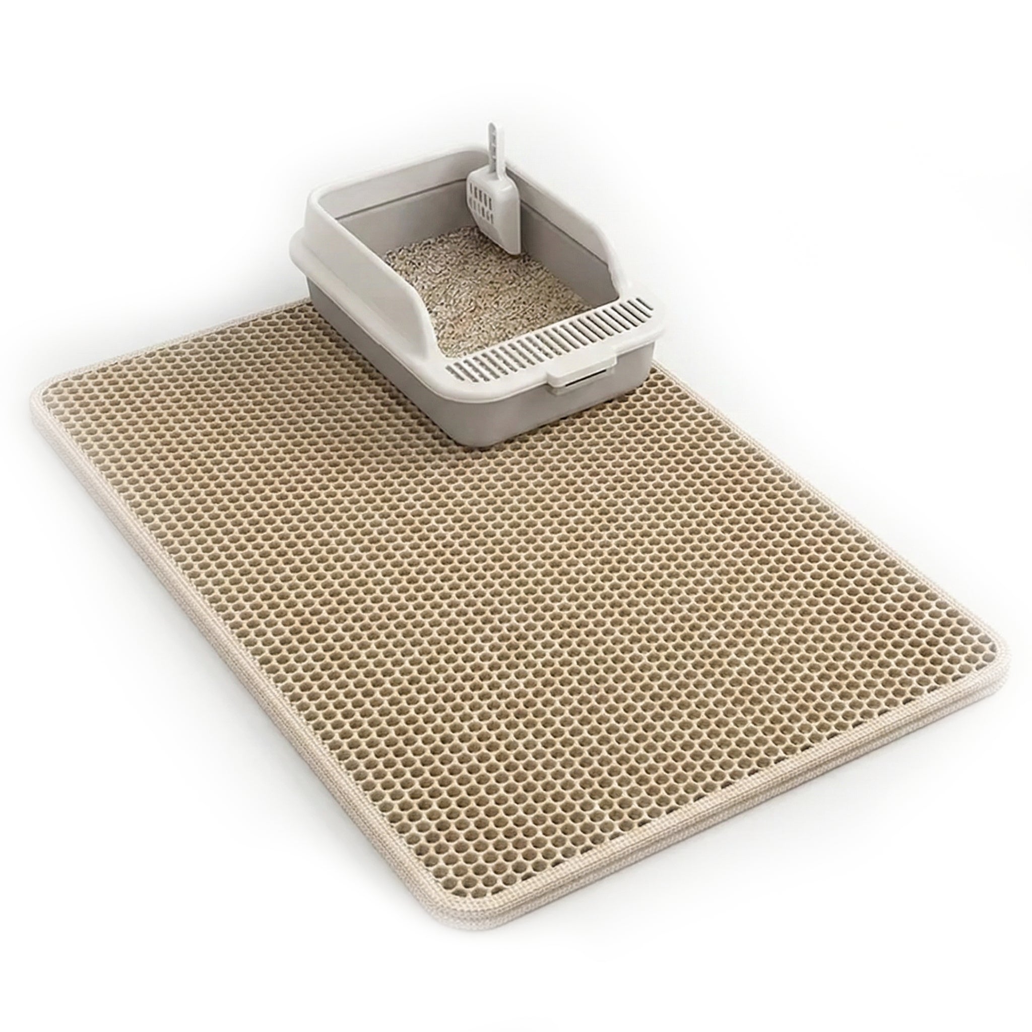 Large Cat Litter Mat Double Layer Honeycomb, Waterproof