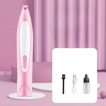 Dog Grooming Clippers with LED Light Low Noise Paw Trimmer