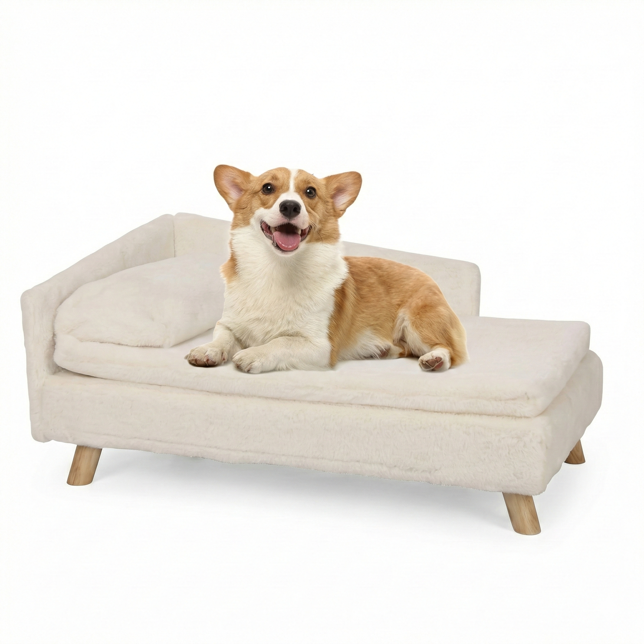 Nordic Raised Pet Bed with Waterproof Cushion