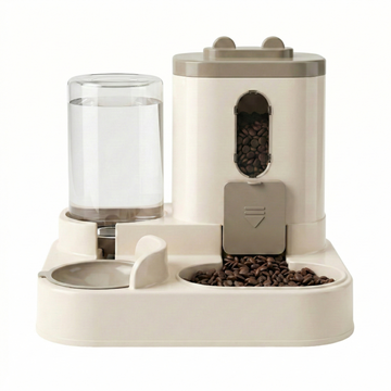 Dog & Cat Feeder and Waterer Set, Gravity Design, Spill-Proof