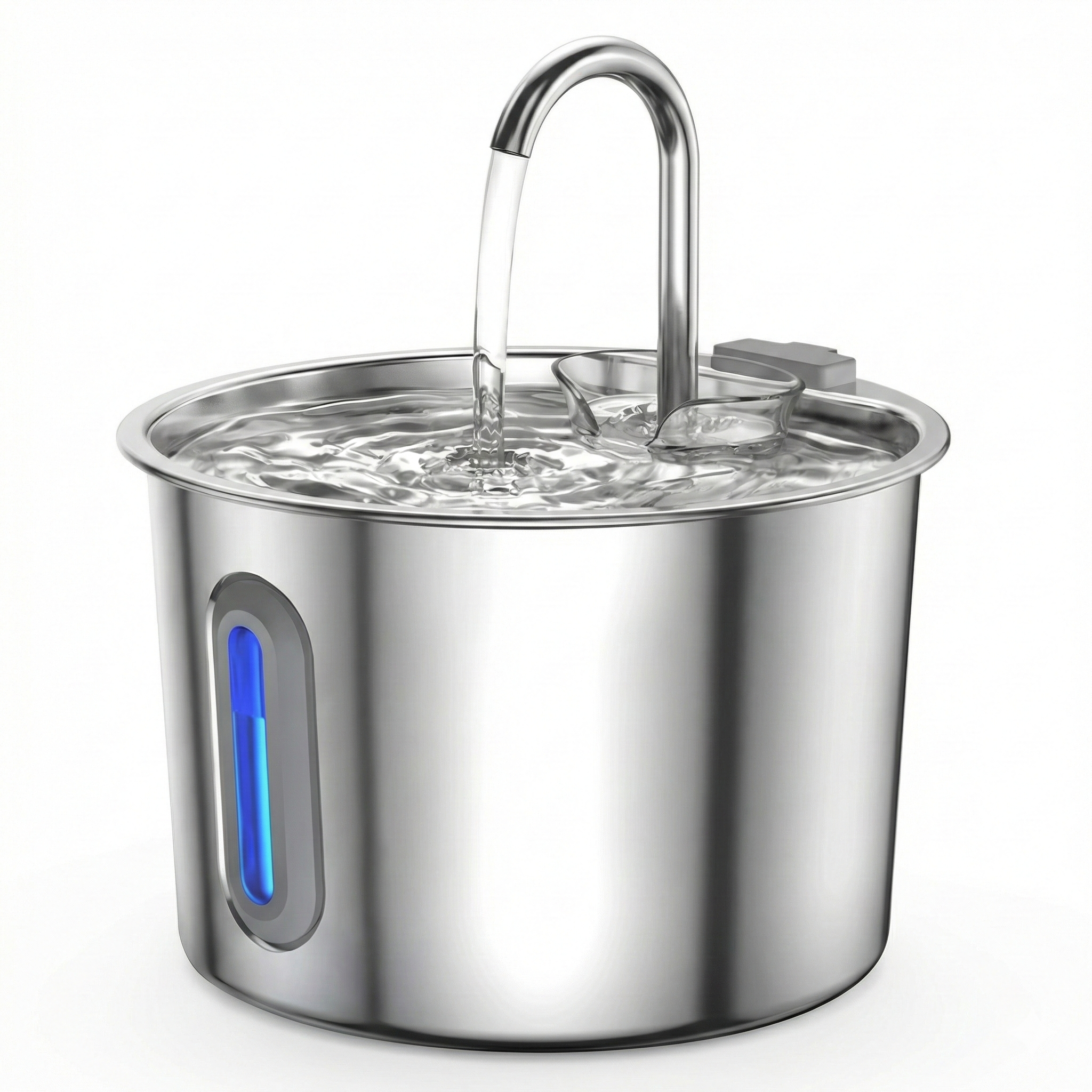 Ultra-quiet drinking fountain for cats and dogs, triple filtration