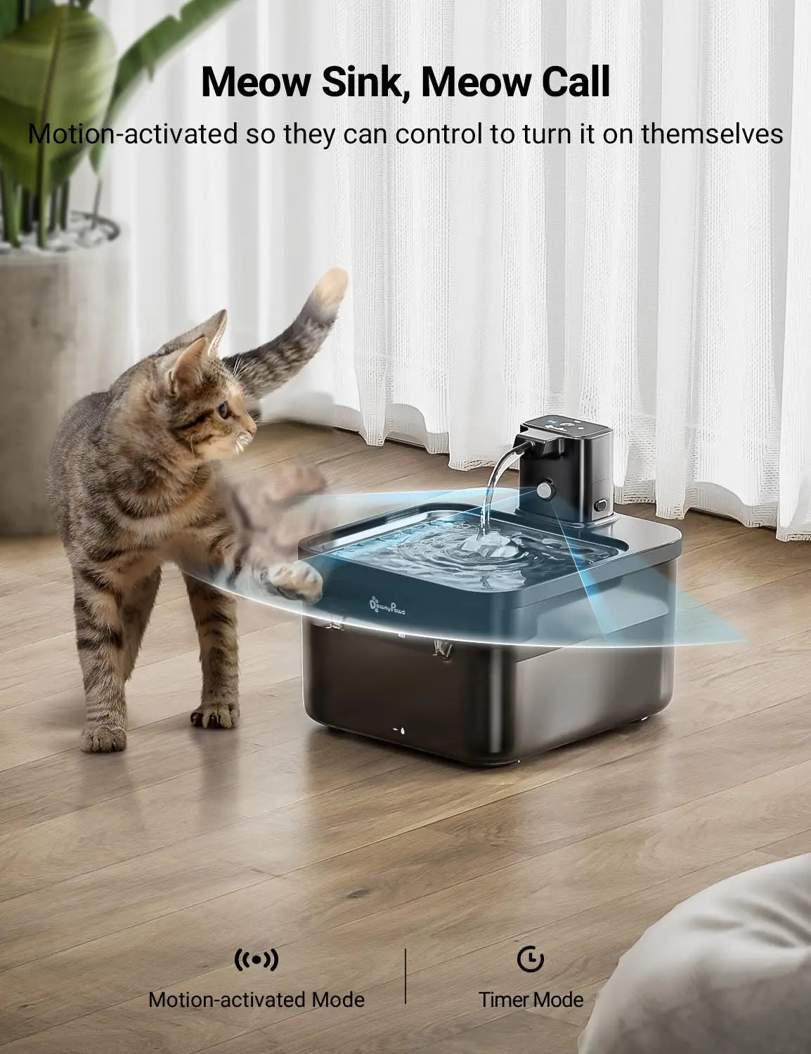 Wireless Automatic Stainless Steel Water Fountain