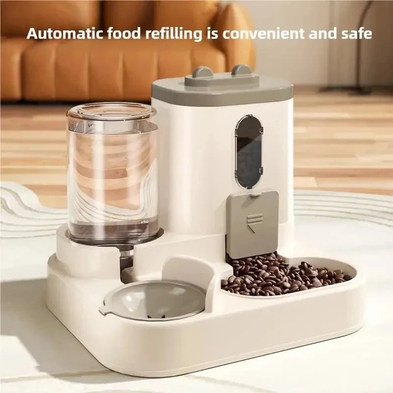 Dog & Cat Feeder and Waterer Set, Gravity Design, Spill-Proof