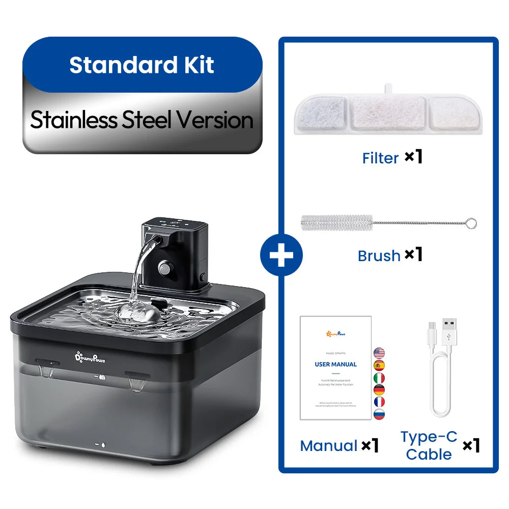 Wireless Automatic Stainless Steel Water Fountain