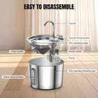 Ultra-quiet drinking fountain for cats and dogs, triple filtration