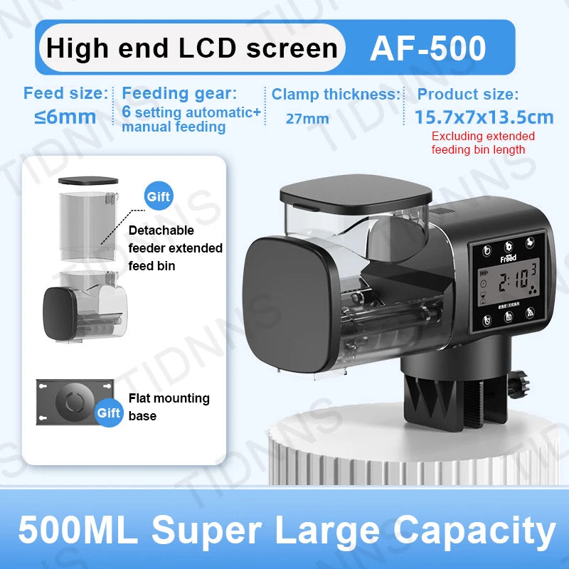Adjustable Automatic Fish Feeder with LCD Timer Control