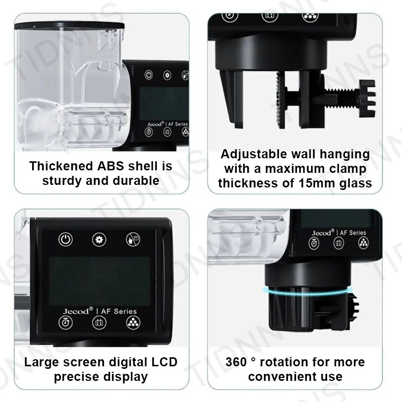 Adjustable Automatic Fish Feeder with LCD Timer Control