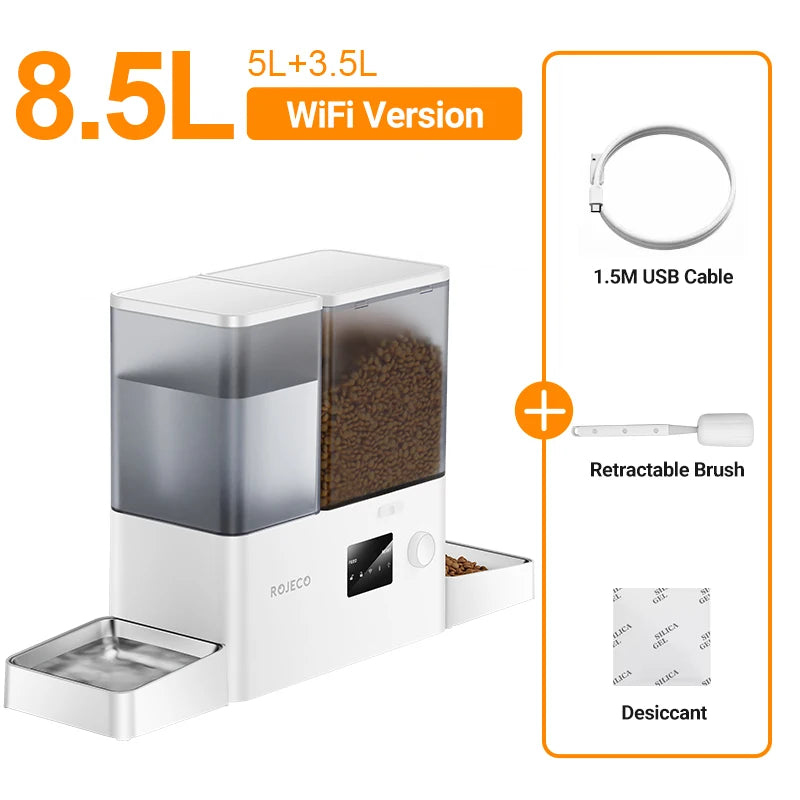 Smart Automatic Pet Feeder & Water Fountain 8.5L WiFi App Control