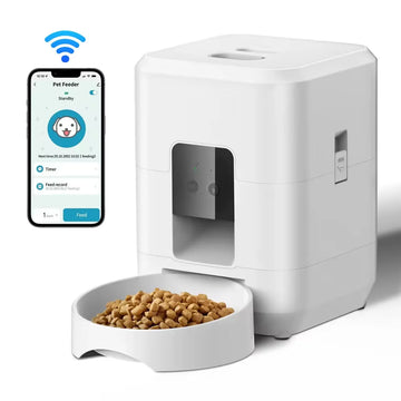 Smart automatic pet feeder Programmed slow feeding for dogs and cats