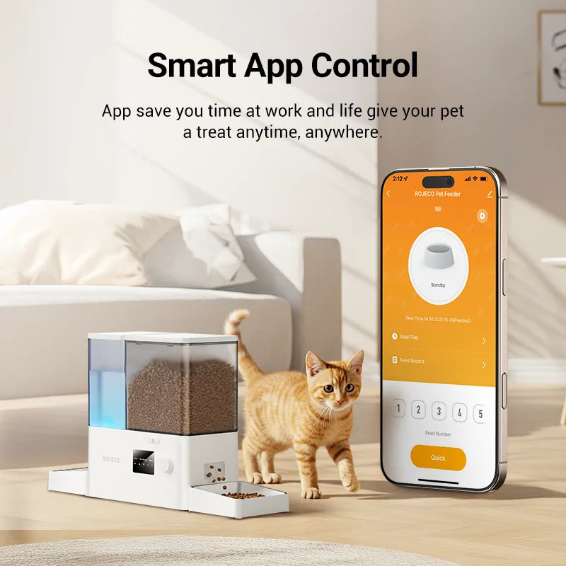Smart Automatic Pet Feeder & Water Fountain 8.5L WiFi App Control