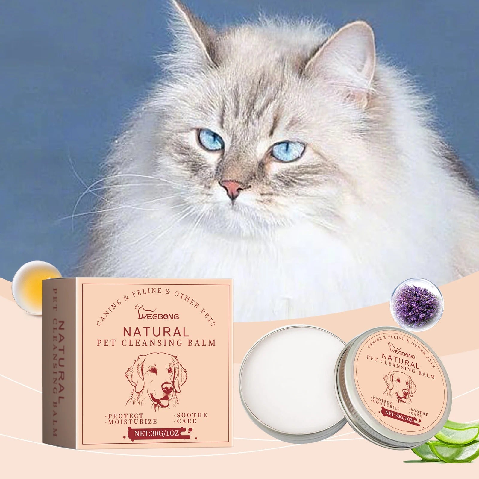 Natural Pet Paw Balm Moisturising Protection for Dogs & Cats
