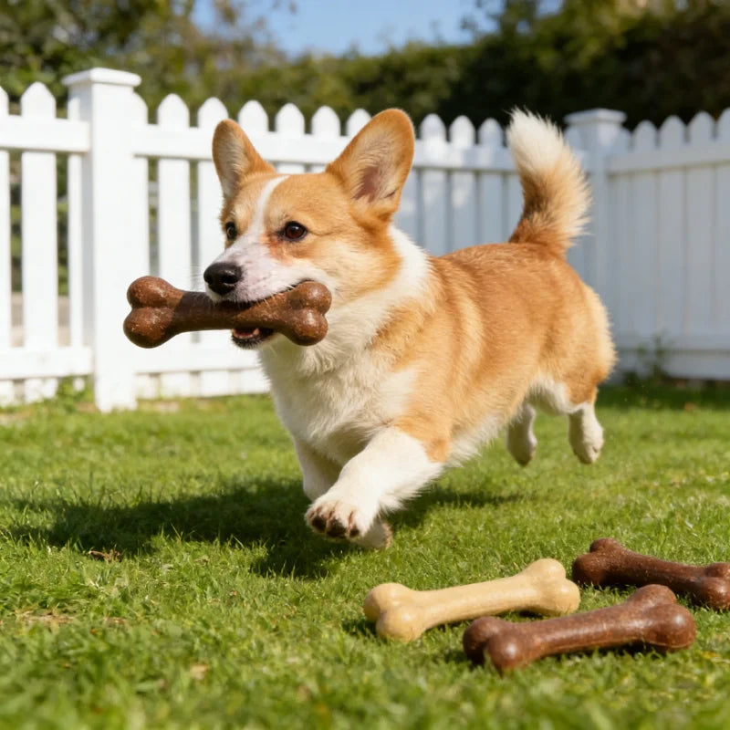 Durable Dog Bone Chew Toy Natural Non-Toxic for All Dogs
