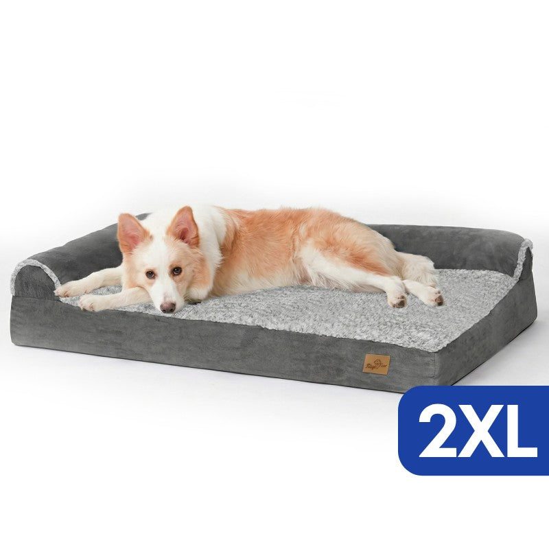 Orthopaedic Memory Foam L-Shaped with Bolster, Removable Washable Cover